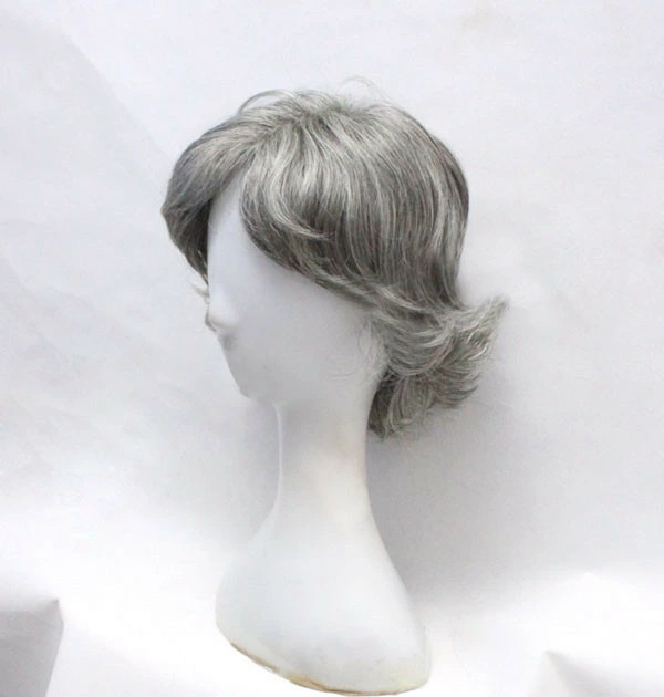 【本日限定】白髪ウィッグ ミディアムウルフ メンズ 人工毛ウィッグ 専用ネット付き ウィッグスタンド付き コスプレウィッグ COS コスプレウィッグ パーティー イベント コスプレ【代引不可】