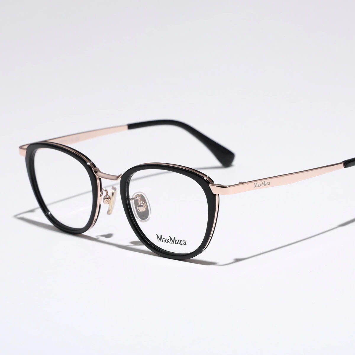 MAX MARA マックスマーラ メガネ MM5168-D レディース ウェリントン型 フルリム セルフレーム クリングスタイプ ロゴ アジアンフィット 【日本企画】001 【ts】