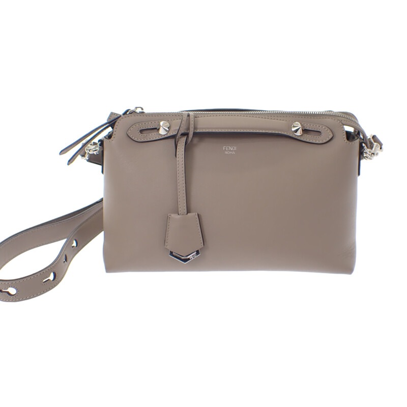 バイザウェイミディアム 8BL1461D5F0NJ3 2WAYバッグ ハンドバッグ ショルダーバッグ カーフスキン グレー シルバー金具 レディース【中古】【ABランク】