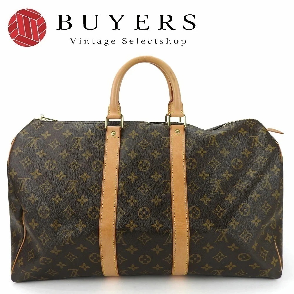 中古 ルイヴィトン ボストンバッグ キーポル45 M41428 モノグラム ゴールド金具 メンズ 旅行 トラベル 大容量 収納 レディース 女性 男性 LOUIS VUITTON keepall B