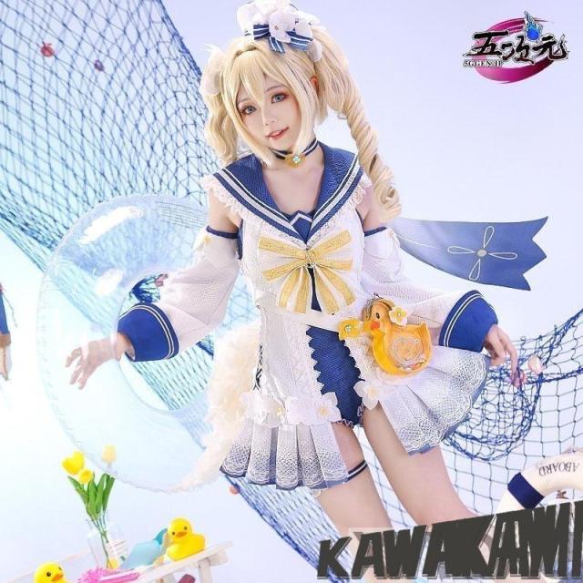 三分妄想　原神　コスプレ　バーバラ　水着　新スキン　新衣装　ウィッグ　靴　追加可
