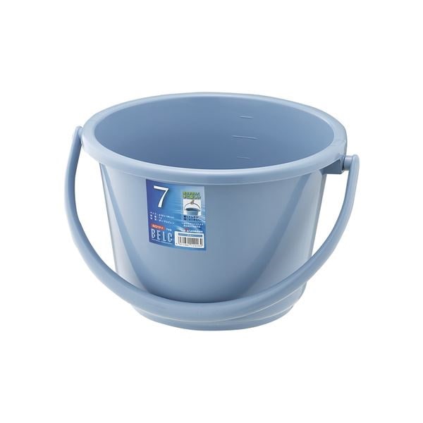 20セット ポリバケツ/清掃用品 7WB ブルー 丸型 ベルク 家庭用品 掃除用品 業務用