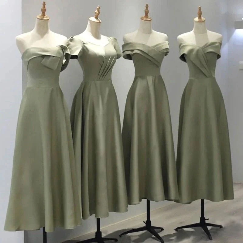 冬のワンピース韓国ファッション ドレス サテンブライズメイドドレス女 ニッチ 新しい ハイエンド 通常着用可能 結婚式 夏 姉妹 グループドレス スカート 女
