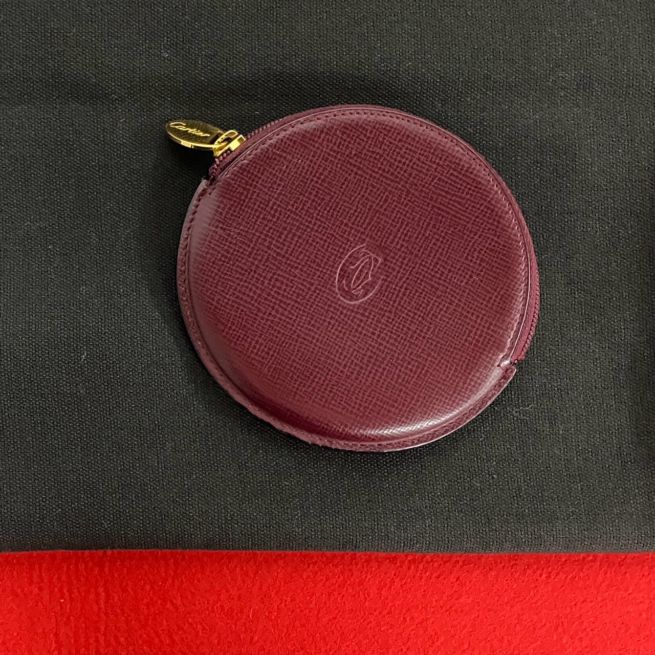 ヴィンテージ マストライン ロゴコインケース レザー ワインレッド 79877