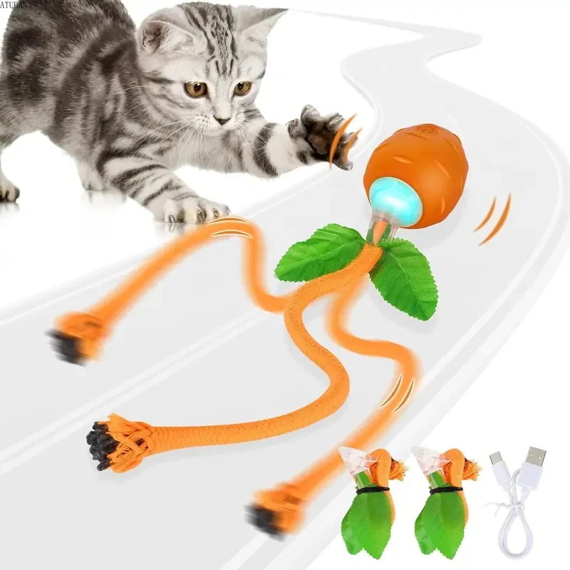 3つの動作モードを備えたインタラクティブな猫のおもちゃ不規則なモーション軌跡屋内猫自遊び猫のためのおもちゃあなたの贈り物面白い