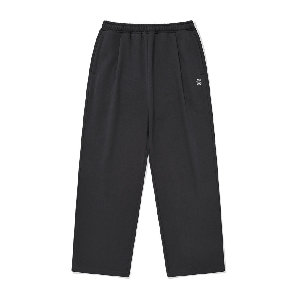 COVERNAT 24FW ワンタックセミワイドフィットスウェットパンツチャコール