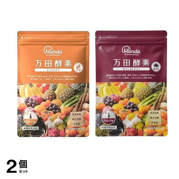万田酵素 GINGER(ジンジャー)&MULBERRY(マルベリー) ペースト(分包)タイプ 2.5g× 31包 2個セット 15,065円