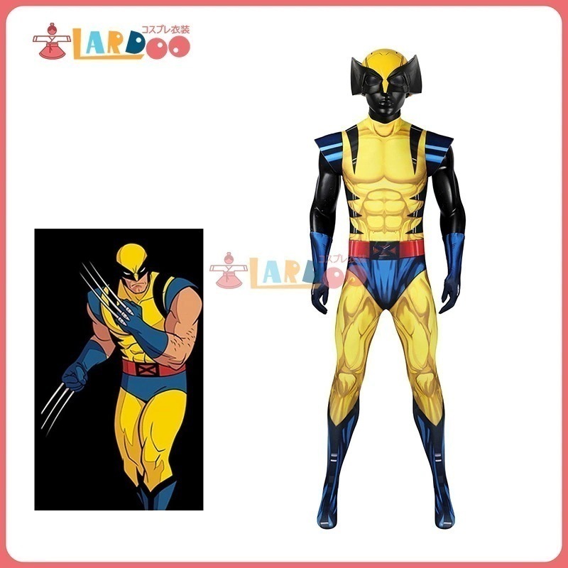 X-MEN 97 エックスメンきゅうじゅうなな ウルヴァリンWolverine James Howlett コスチューム 爪帽子付き コスプレ衣装223