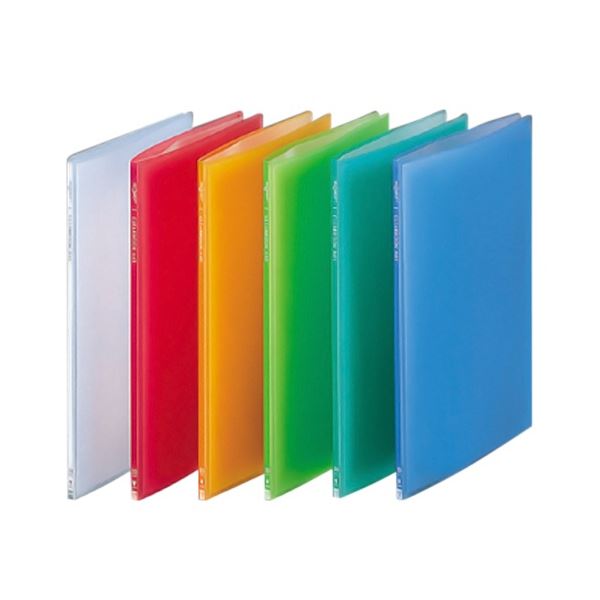 (まとめ) リヒトラブ リクエスト 透明クリヤーブック A4タテ 10ポケット 背幅8mm オレンジ G3100-4 1セット(10冊) (×3セット)