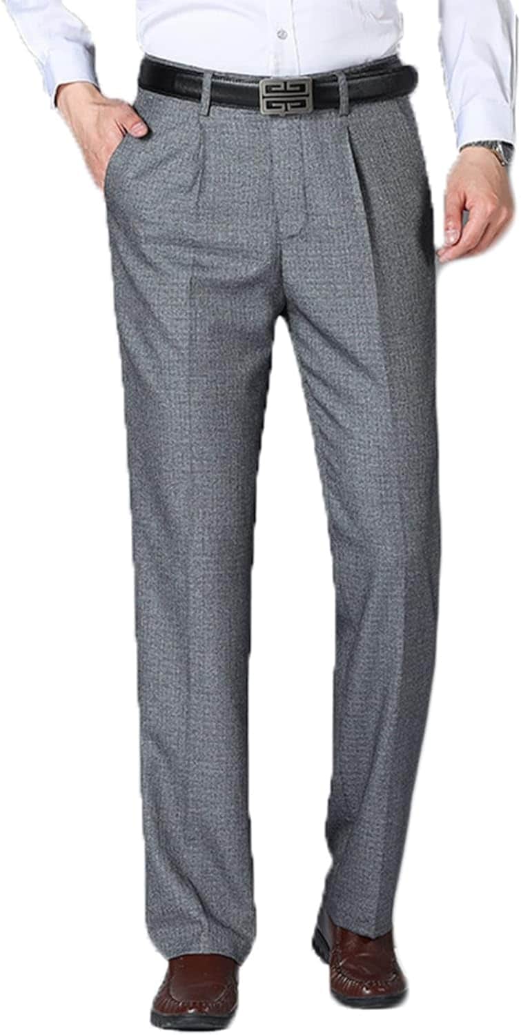 シルク スラックス メンズ スーツパンツ ワンタック 春夏秋 薄手 通気 快適 ロングパンツ イージーパンツ 無地 カジュアル 紳士 大きいサイズ 長ズボン ストレート コンサバ系 冠婚葬祭 発表会