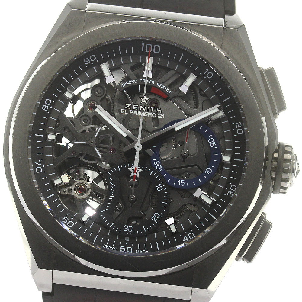 訳あり ゼニス ZENITH 95.9000.9004 デファイ エルプリメロ クロノグラフ 自動巻き メンズ 保証書付き_860278【中古】 355,860円