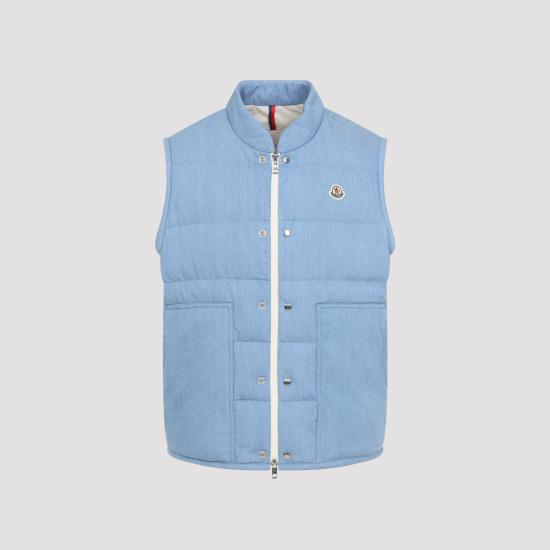MONCLER Men Vests L10911A00137 599HB 757 PASTEL BLUE