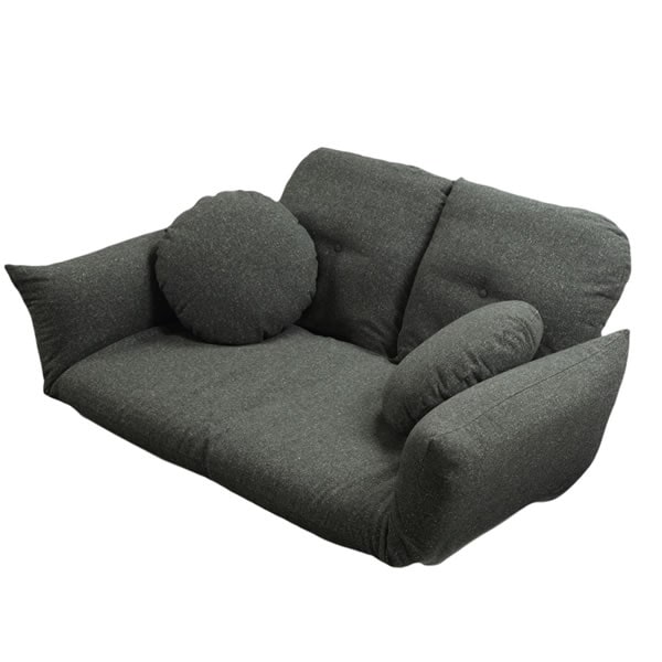 リクライニング2人掛けローソファー フラビオ 71500007-bk ブラック