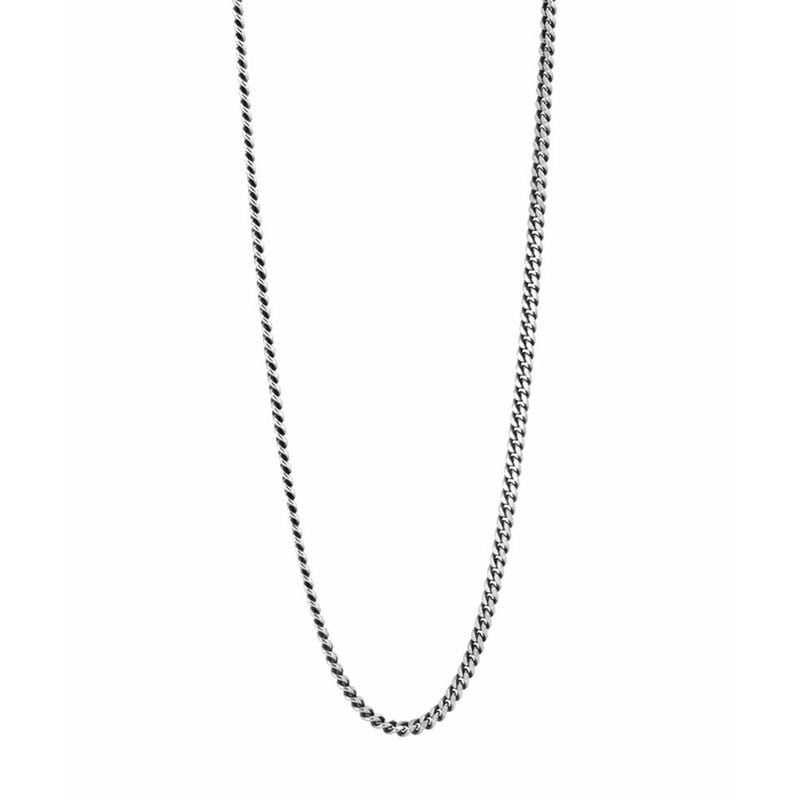 スモール シルバー チェーンネックレス 喜平 シルバー925 いぶし仕上げ50cm メンズ ブランド チェーン ネックレス だけ のみ 彼氏 プレゼント