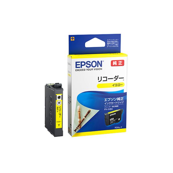 (まとめ) エプソン インクカートリッジ リコーダーイエロー RDH-Y 1個 (×10セット)