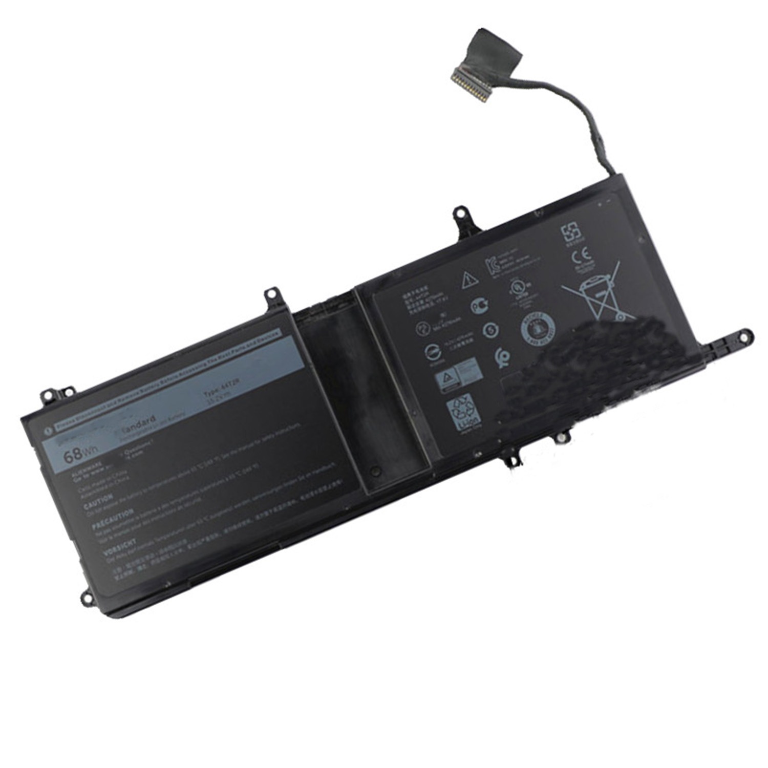 44T2R 電池・DELLノートパソコン互換 68Wh/4410mAh 44T2R 546FF HF25D 15 R3 17 R4 交換用のバッテリー dc909-A794