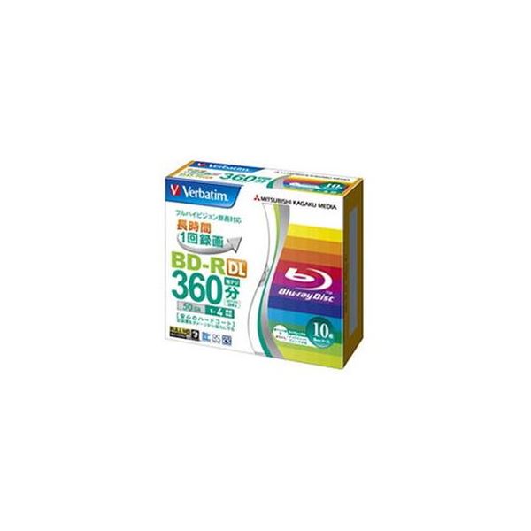 (まとめ)バーベイタム 録画用BD-R DL50GB 1-4倍速 ホワイトワイドプリンタブル 5mmスリムケース VBR260YP10V1 1個(10枚)(×3セット)