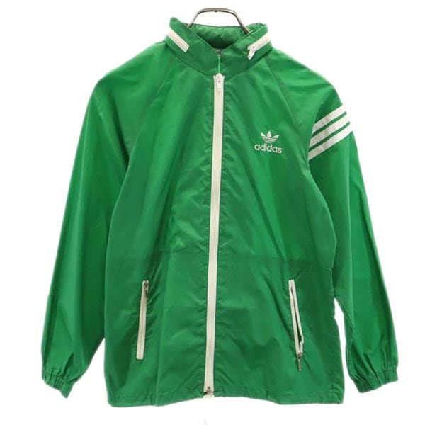 70s 80s ヴィンテージ デサント製 トレフォイルロゴ ナイロンジャケット グリーン メンズ