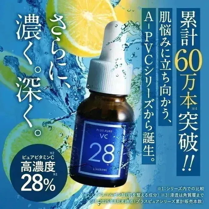 ビタミンC美容液 ピュアビタミンC 28% 配合 プラスピュアVC28 12mL A-PVC 高濃度 ビタミンC 28% 配合 両親媒性美容液 純粋ビタミンC 生ビタミンC プラスピュアVCシリーズ