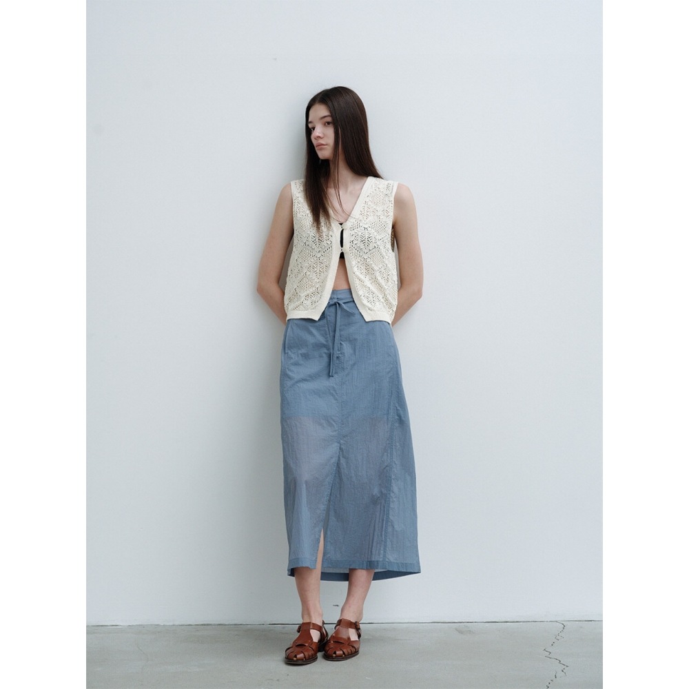 エーティーコーナーシアー H ラインロングスカートブルー (AESK4B404B2)