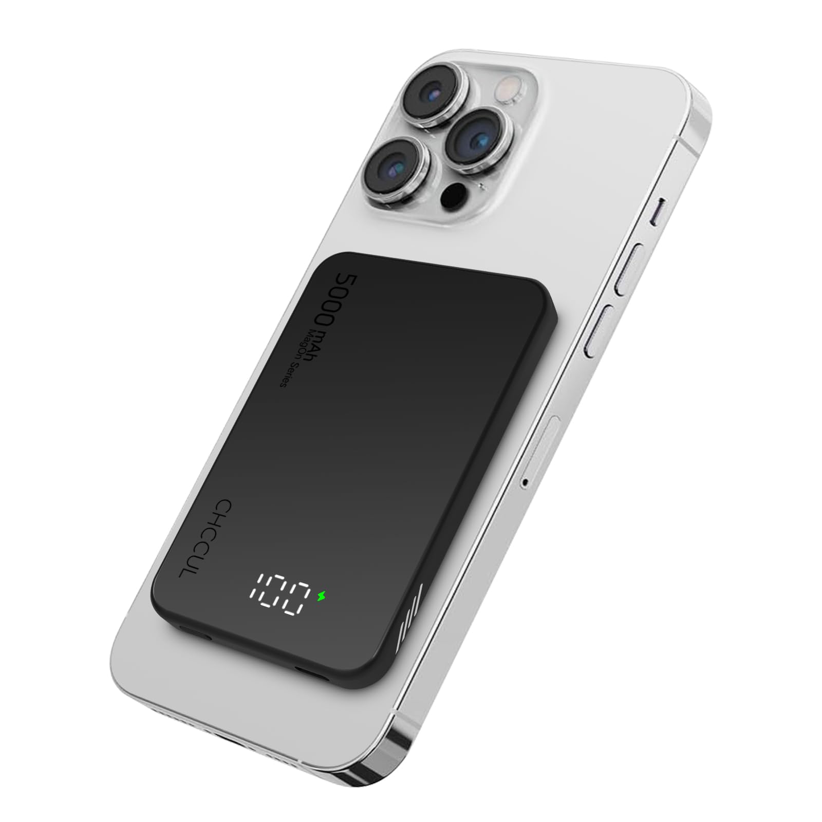 モバイル バッテリー MagSafe対応【2024薄型9MM 急速充電】マグネット式ワイヤレス充電 5000mAhワイヤレス モバイルバッテリー マグネット式 PD20W USB-C出力 ワイヤレス出