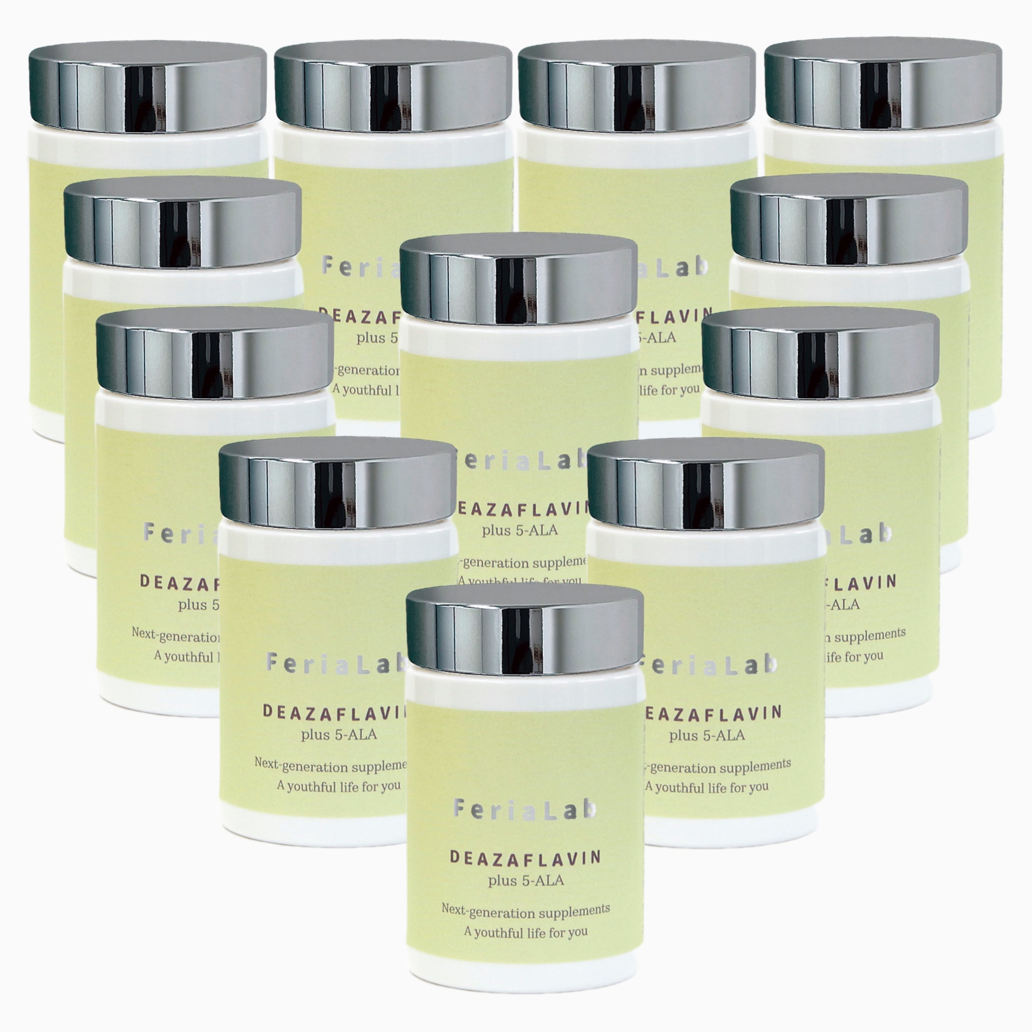 【お得な12本セット】デアザフラビン plus 5-ALA W配合 日本製 純度99.9％以上 1粒NMN1200mg相当 高含有量 次世代型 NMN サーチュイン サプリメント
