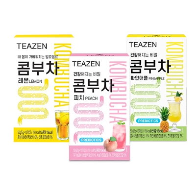TEAZEN コンブチャ 3種類セット ( レモン ピーチ パイ...のサムネイル