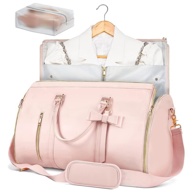 (大きめ)旅行に便利なポータブル衣類バッグレディースファッショントラベルバッグpuレザートラベルダッフルバッグ