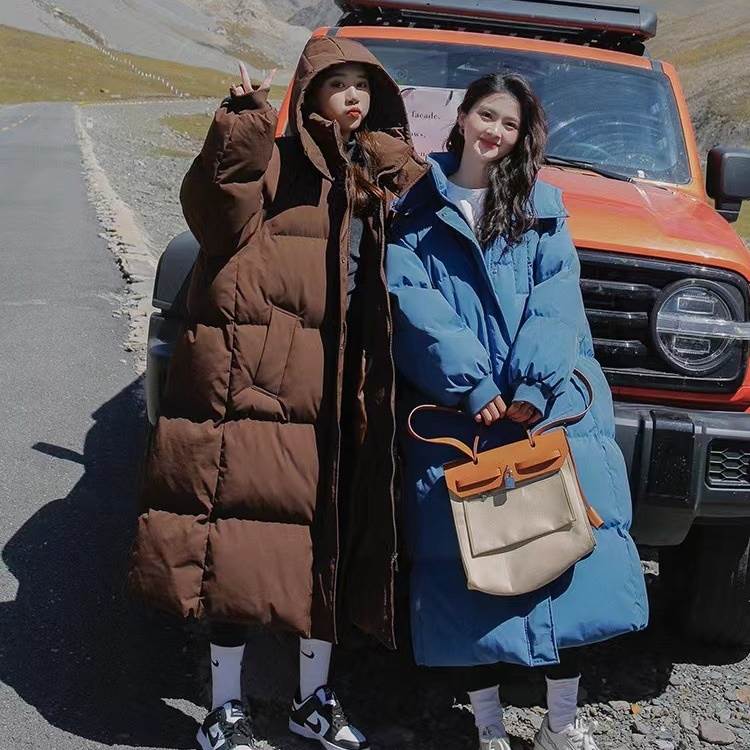 超人気 高評価!!7色 ロングダウンでもこもこアウター 中綿コート フード付き スタンドカラー 大人可愛い カジュアル ホワイト 白 ブラック 黒 デニムブルー オレンジ カーキ 上着 ダウンコート 4,933円