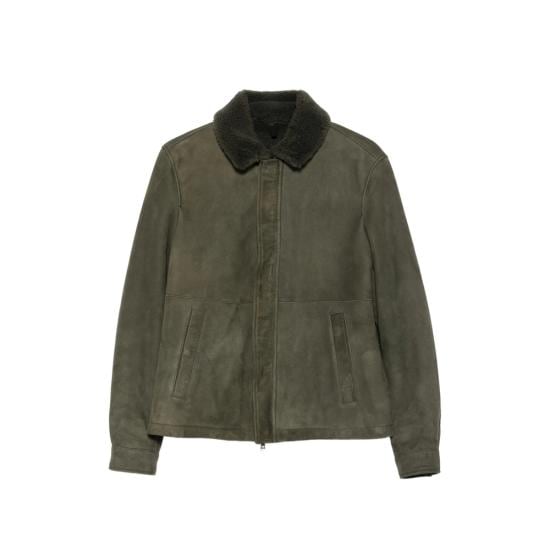 TAGLIATORE Men Leather Jackets CHI26 09 STOW VERDE GREEN
