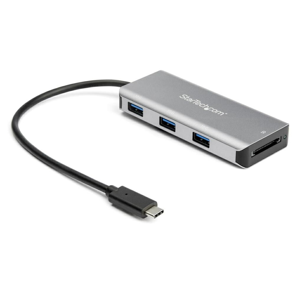 StarTech.com [HB31C3ASDMB] 3ポートUSB Type-Cハブ SDカードリ