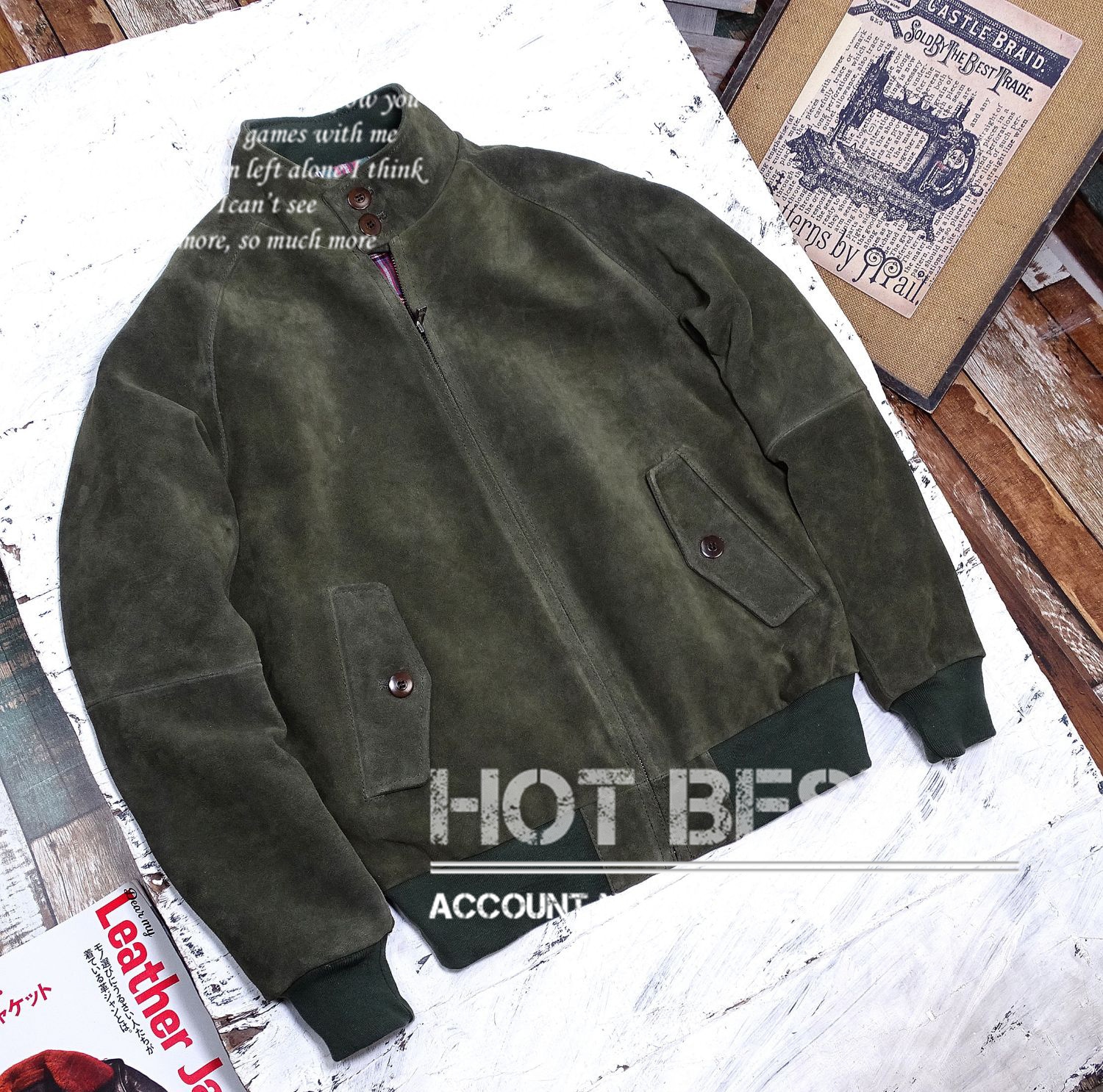 1.0mmカウスエード 復刻30sスタイル G-9タイプ シングル ライダース メンズ 革ジャン レザージャケット イタリアンレザー 牛革
