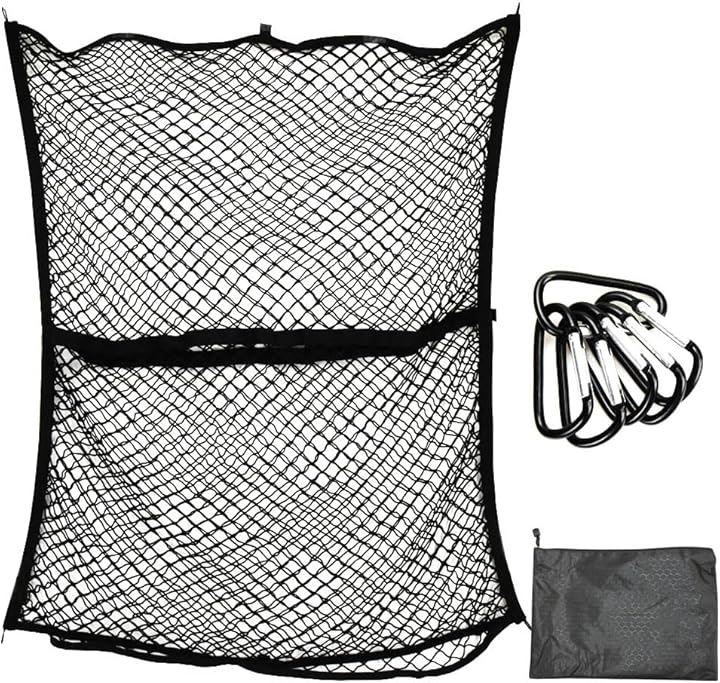 伸縮式カーゴネット ルーフキャリア対応 2層タイプ 荷物固定 アウトドア 120cmx120cm(120cmx120cm)