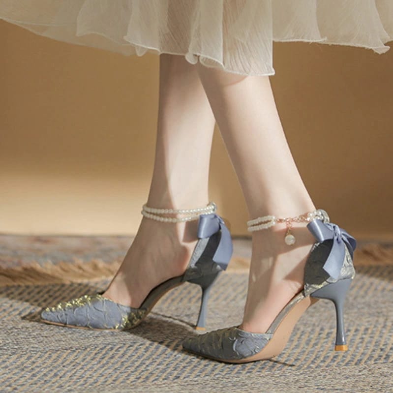 777円OFFクーポン ストラップ パンプス ハイヒール 結婚式 アンクルストラップ レディース 歩きやすい ピンヒール 小さい 大きいサイズ セパレートパンプス ポインテッドトゥ ピンヒール 痛くな 8,210円