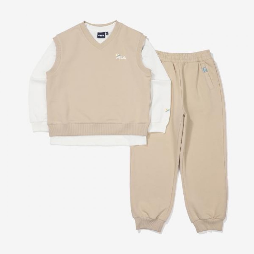 (フィラキッズ) ズリベストセット (FK2FSF3204X_BEG)