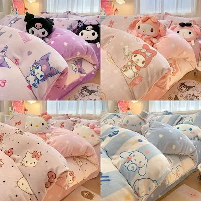 新作 サンリオ マイメロ シナモロール クロミ 布団カバー 秋冬 もふもふ ハローキティ 暖かい 13,234円