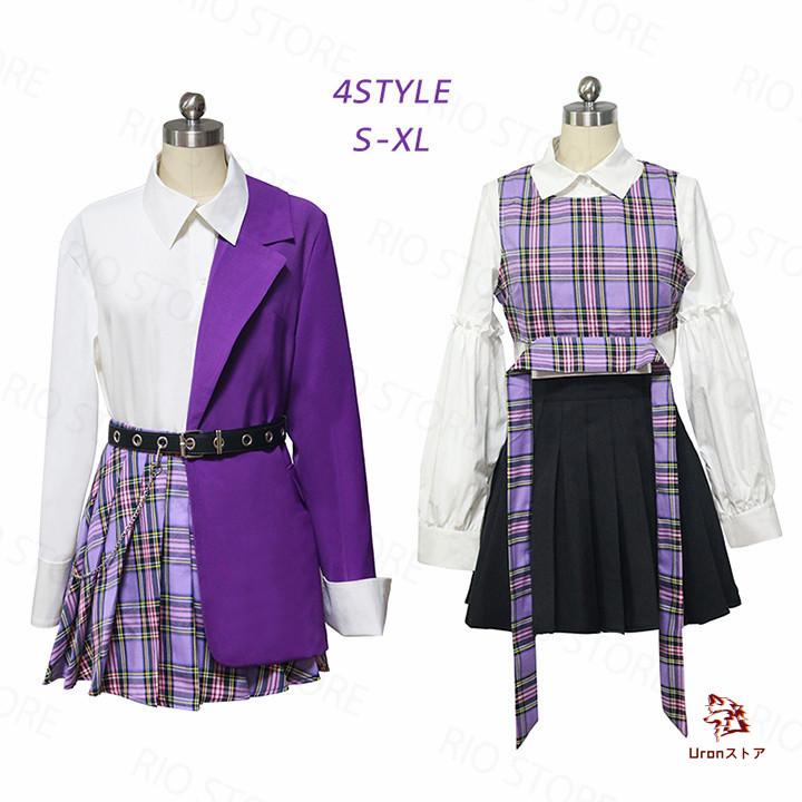 [新品入荷]パープル ステージ衣装 演出服 ダンス衣装 大人 レディース セットアップ kpop 韓国 アイドル衣装 ヒップホップ チアガールダンス 衣装 おしゃれ jazz 学生 上