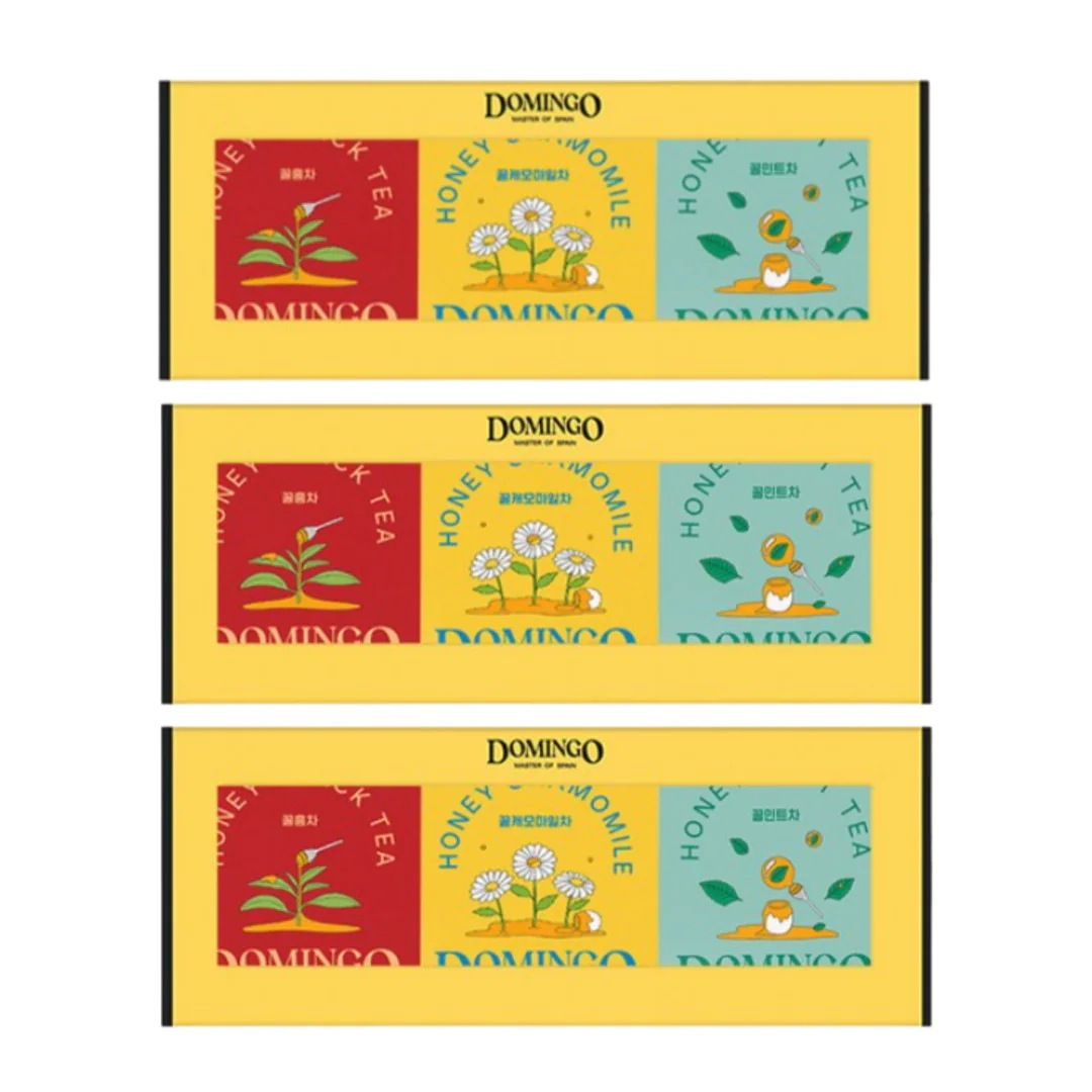 ドミンゴ蜂蜜茶3種ギフトセット 蜂蜜紅茶10p +蜂蜜ミント10p +蜂蜜カモミール10p 1セット