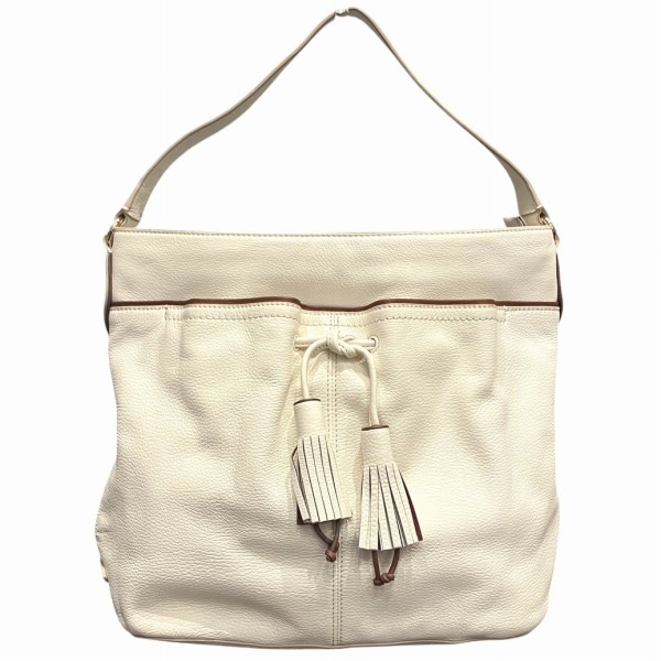 コールハーン レザー タッセル ワンショルダー バッグ トートバッグ ショルダーバッグ 【中古】