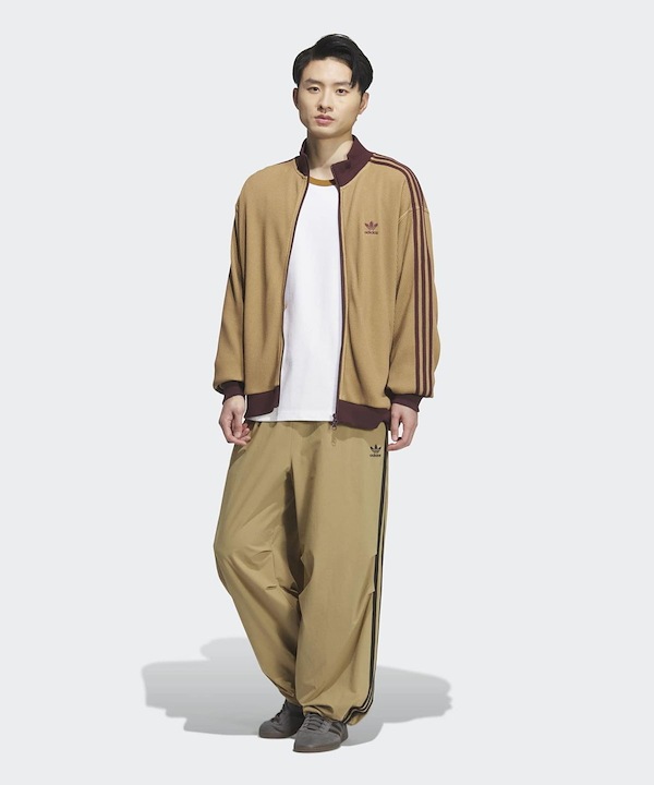 海外限定カラーL☆adidasワッフルニットトラックトップ ブラウン