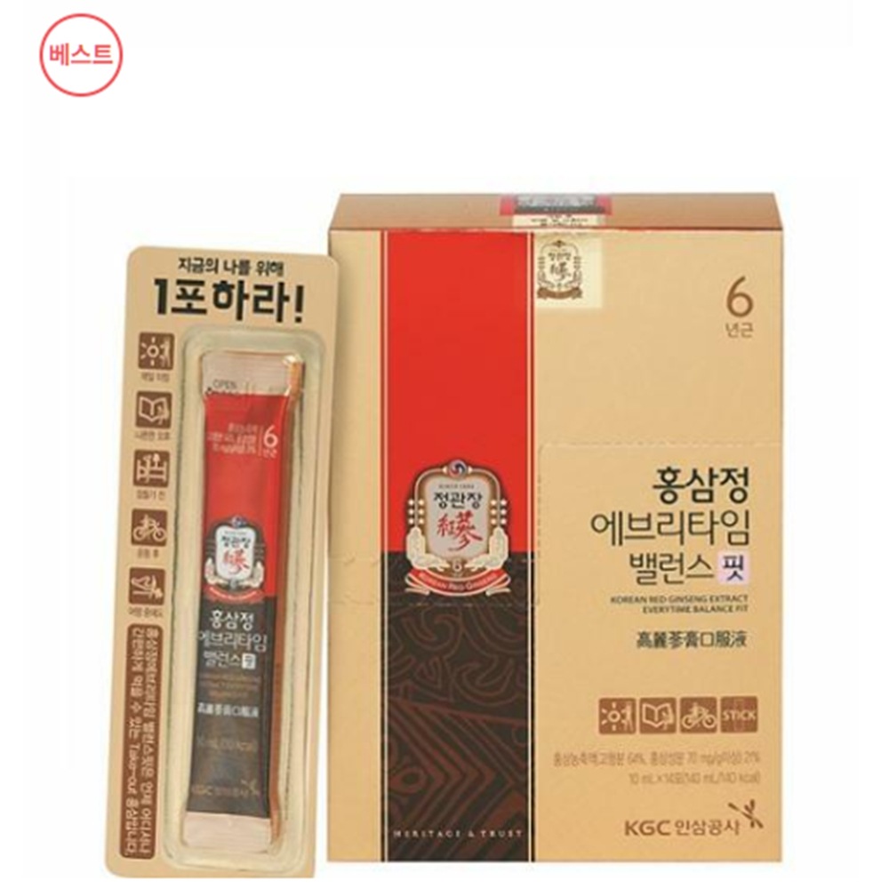 正官庄チョングァンジャンホンサムジョンエブリタイムバランスフィット10ml x 14包（2週間分）