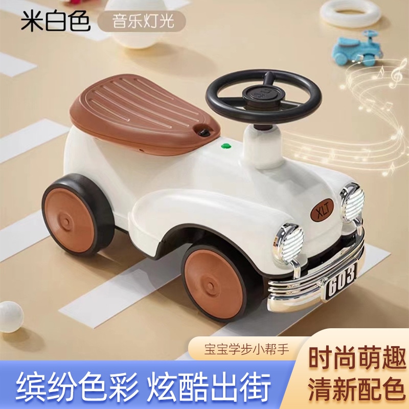 レトロ子供用スクーターツイストスクーターバランスカー1-3歳2ベビー四輪幼児スクーターベビーカー
