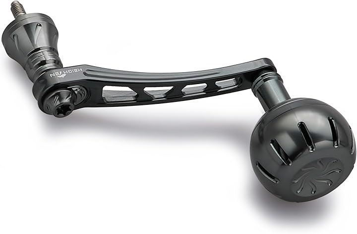 65-70mm可変 リール ハンドル 35/38mm ノブ搭載 シマノ ダイワ 通用 スピニングリール Chrysant Series(35mmノブ -2 搭載 - ダークグレー()