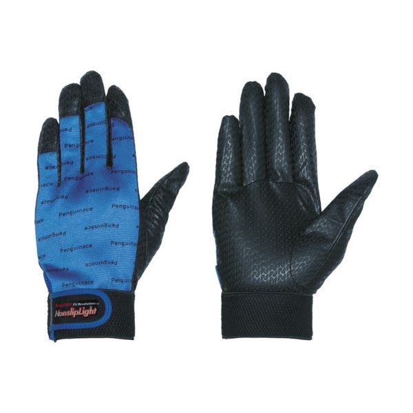 （まとめ）ペンギンエース ノンスリップライト Pパターンマジック L ブルー 1双[x5]