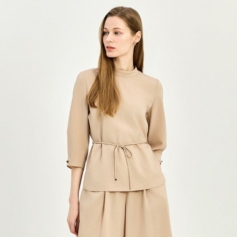 (エスソレジア) S ソレシアハーフネックベルトブラウス SOO4ZBL070