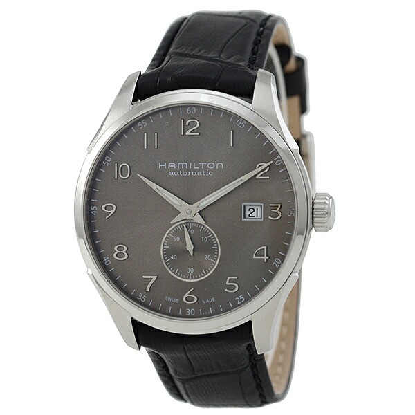 激安超安値 時計 ハミルトン 1本限り メンズ H42515785 レザー グレー文字盤 自動巻き マエストロ ジャズマスター 腕時計 メンズ腕時計