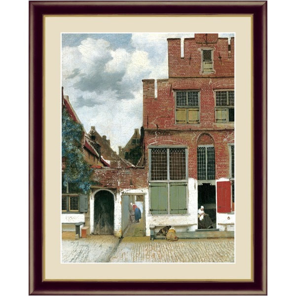 フェルメールの代表作謎多き画家 鮮やかな青色 ヨハネスフェルメール（Johannes Vermeer）F6号 デルフトの小路