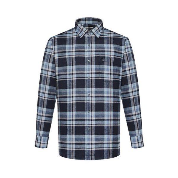 起毛ポリ混紡イージーケア ラージチェックシャツ__DKW3SHCL131N1