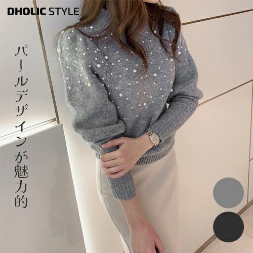 パールポイントパフスリーブニット・p118352 レディース