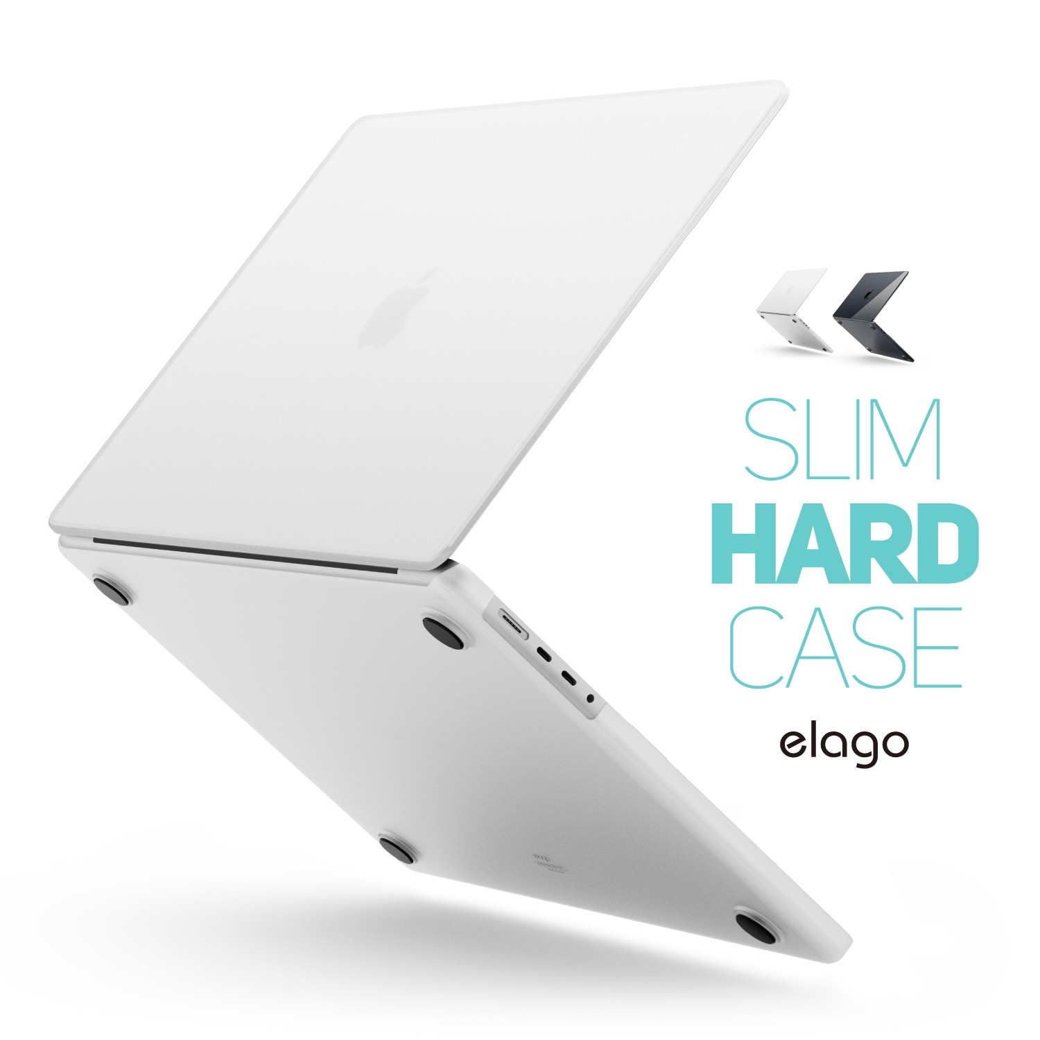 MacBook Pro 14 インチ M4 M3 M2 M1 対応 ケース クリア 排熱口 付き 半透明 ハードケース 薄型 透明 傷防止 カバー SLIM HARD CASE